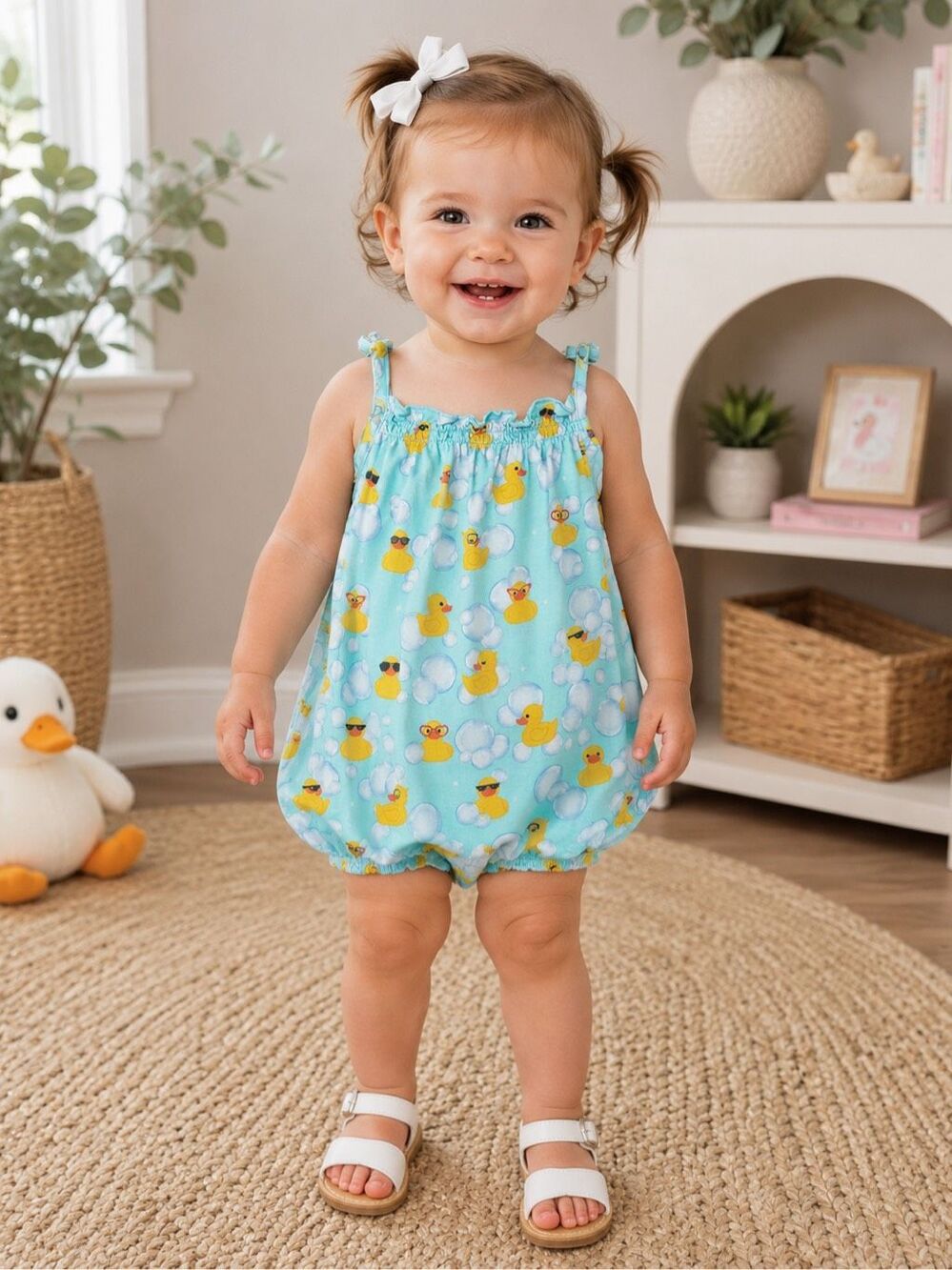Posh Peanut Rubber Duck Print 2T